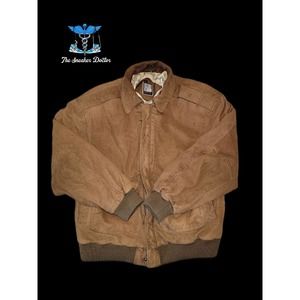 GREG BELL Leather Bomber Jacket A-2 Flight Jacket Mens Size Small